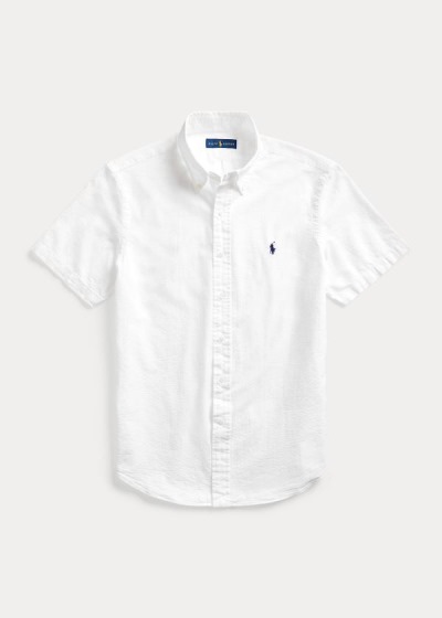 Camisa Polo Ralph Lauren Classic Fit Seersucker Homem 74689-NFRM